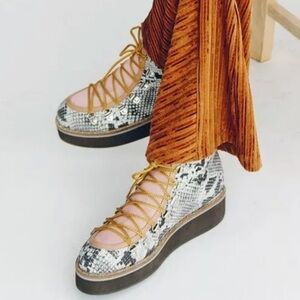 Free People Collection Durango Hiker Boots Snake Combo